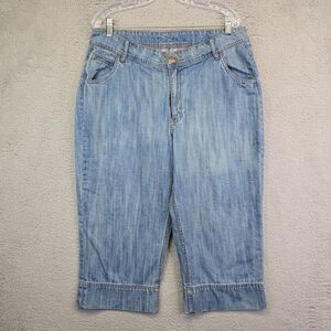 Vintage Lee Riders Jeans Women's 18 Light Wash Capri 90s Y2K Mom‎ Relaxed Fit